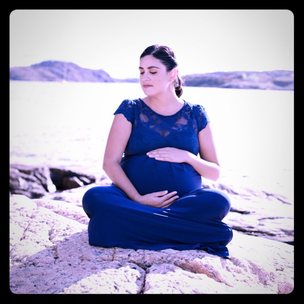 Asos navy blue maternity dress sz 10